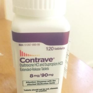 Name: Contrave Dosage: 8mg/90mg Package: 120 Tablets per box