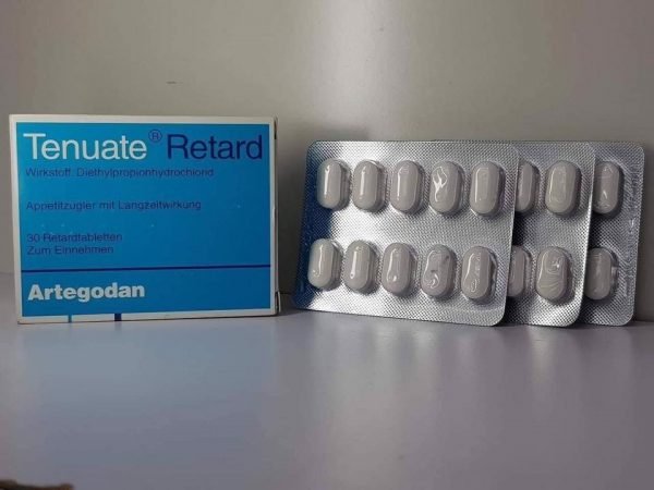 Name: Tenuate Retard Dosage: 75mg Package: 60 Tablets Box